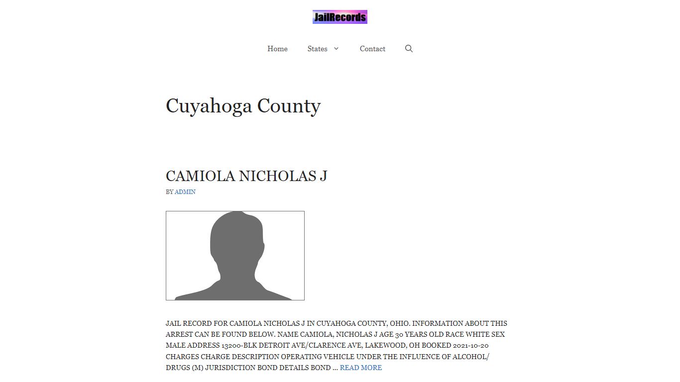 Cuyahoga County Arrest Records